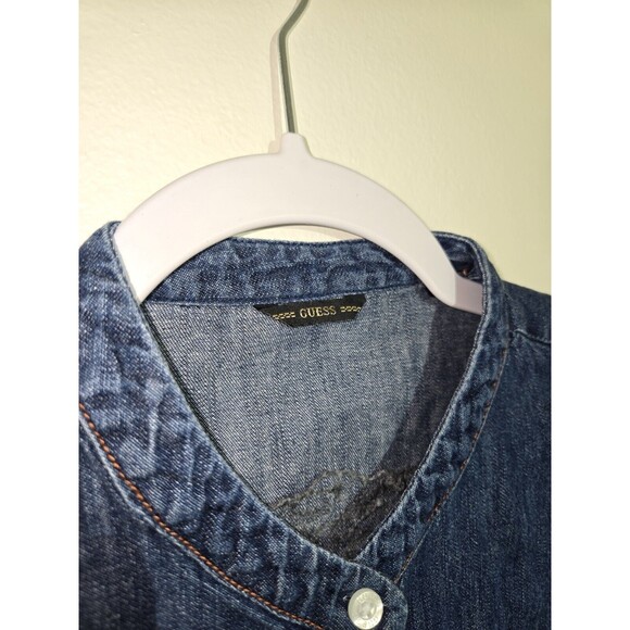 GUESS Girls' Big Roll Sleeve Denim Dress Size 12 - Picture 4 of 5